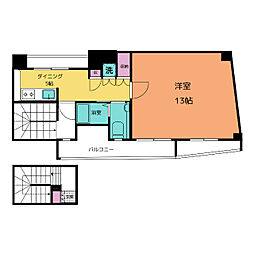 クレールレジデンス文京千石 5階1DKの間取り