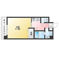 フォレスト茗荷谷 1Kの間取図画像
