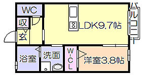 コンフォール医大通り 103 ｜ 福岡県久留米市篠山町（賃貸アパート1LDK・1階・37.07㎡） その2