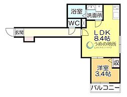 間取図画像 1LDK