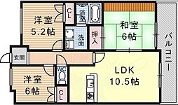 デイグランシャンドフルール 3LDKの間取図画像