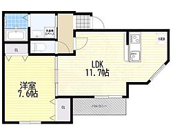フジパレスJR塚口 1階/-