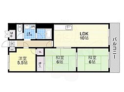 ハイム高木131 3LDKの間取図画像