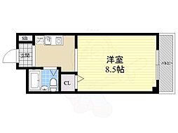 猪名寺パークマンション・2 1Kの間取図画像