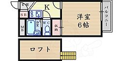 レオパレスコンフォール 1Kの間取図画像