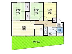 ベルディ園田 3LDKの間取図画像