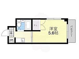 Kビル 1Kの間取図画像