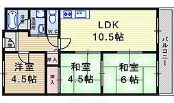グリーンハイツ利倉 3LDKの間取図画像