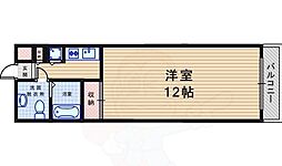 コータース武庫之荘 1Kの間取図画像