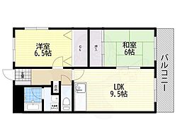 メゾン南塚口 2LDKの間取図画像