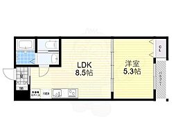 CASA水明町 1LDKの間取図画像