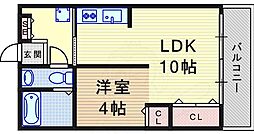 武富レジデンス 1LDKの間取図画像