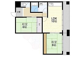 ファミリーコーポ 9 4階2LDKの間取り