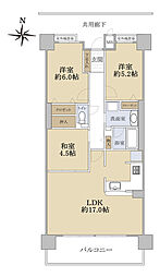 パデシオン京都駅前 10階3LDKの間取り