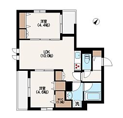 (仮称)世田谷区砧4丁目芳澤マンション 2LDKの間取図画像