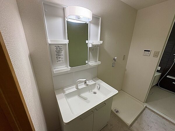 収納が充実しており、洗面用品をすっきりと整理できます。