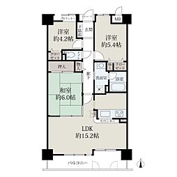 ローレルコート奈良南 3LDKの間取図画像