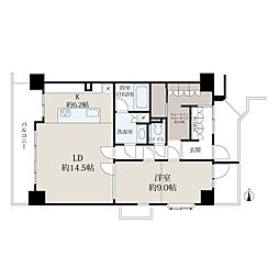 ダイアパレス新大宮 1LDKの間取図画像