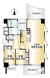 間取図画像 2LDK