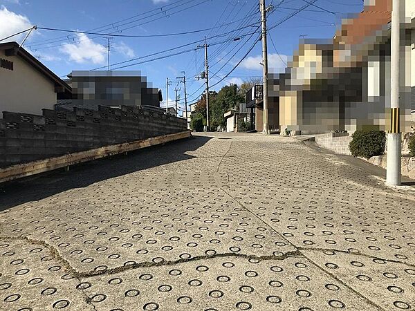北側の前面道路（幅員約7.m）
