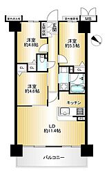 ソシエ北大阪1番館 3LDKの間取図画像