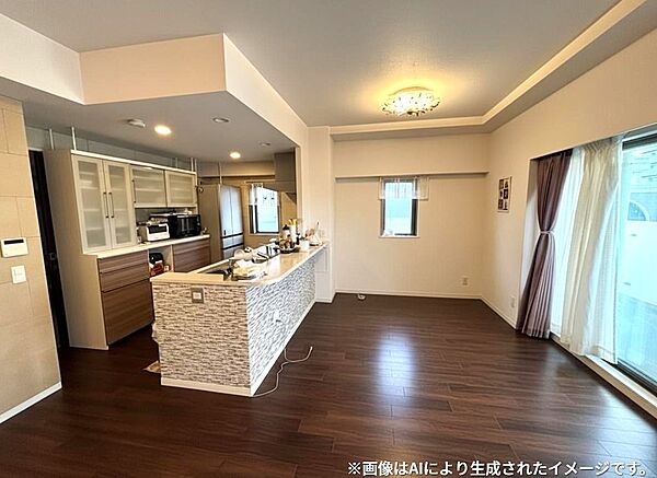 対面のシステムキッチン