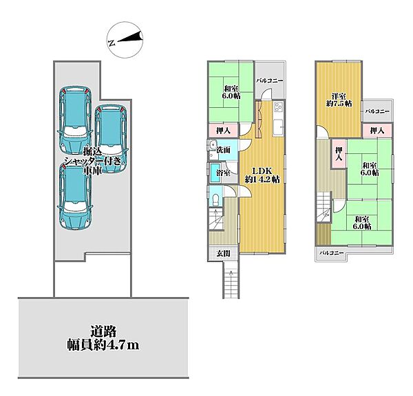 間取りを拡大表示