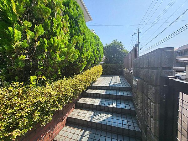 門扉からのアプローチ