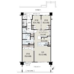 香里ケ丘七丁目アーバンライフ 3SLDKの間取図画像