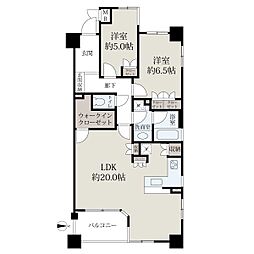 イーグルコート三条京阪 2LDKの間取図画像
