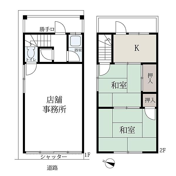 780万円、3K、土地面積31.69m2、建物面積45.41m2