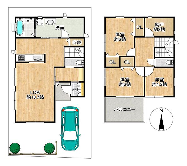 4580万円、3LDK＋S（納戸）、土地面積115.74m2、建物面積99.16m2