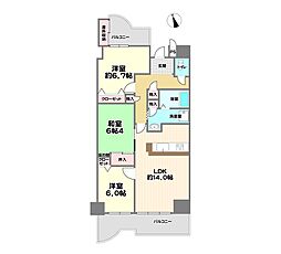 メロディーハイム三田公園3番館 3LDKの間取図画像