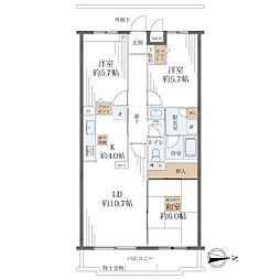 エクセルみどり台 3LDKの間取図画像