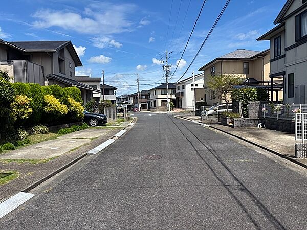 ふだんの行き来がラクになる前面道路で、暮らしが快適です。