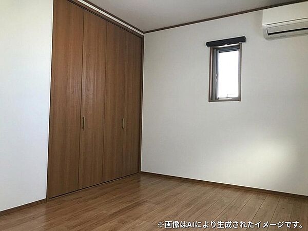 たっぷり収納できるクローゼットを備えた居室は、すっきりとした空間を保ちやすく、お部屋を広々と活用できます。エアコンも設置済みで、一年中快適にお過ごしいただけます。