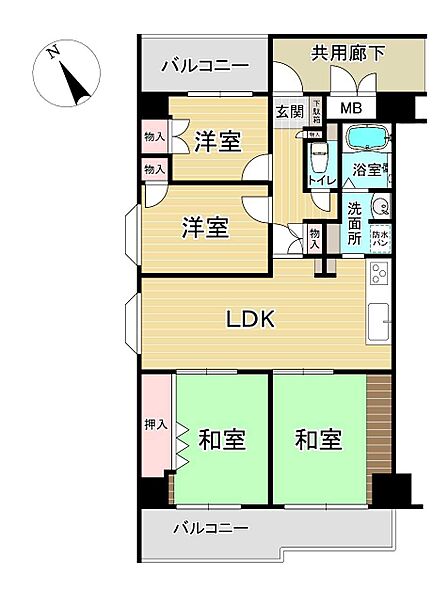 4LDK 間取り