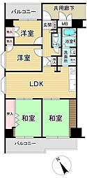 エバーグリーン江波山 4LDKの間取図画像
