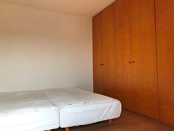 壁一面が収納になっています。室内（2022年4月）撮影