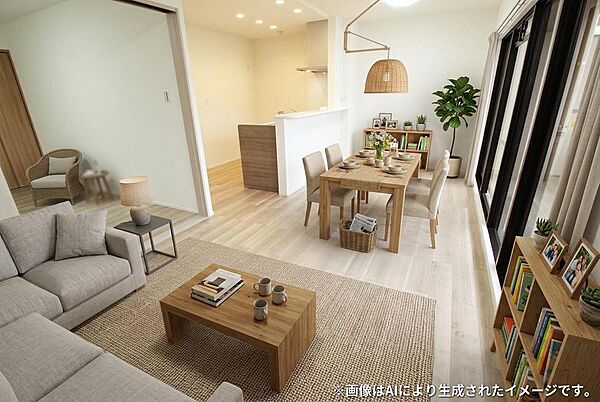 ◆広いリビングは家族が自然と集まる居心地の良い空間♪室内（2026年07月）撮影
