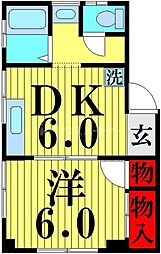 都営大江戸線 蔵前駅 徒歩6分の賃貸マンション 3階1DKの間取り