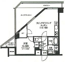 東武伊勢崎線 曳舟駅 徒歩8分の賃貸マンション 3階1SLDKの間取り