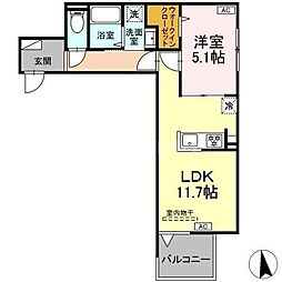 東武伊勢崎線 東向島駅 徒歩8分の賃貸アパート 2階1LDKの間取り