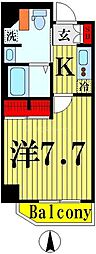 都営浅草線 本所吾妻橋駅 徒歩6分の賃貸マンション 3階1Kの間取り