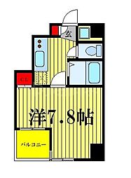 JR総武本線 錦糸町駅 徒歩6分の賃貸マンション 8階1Kの間取り
