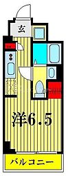 JR総武線 亀戸駅 徒歩7分の賃貸マンション 3階ワンルームの間取り