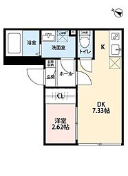 東京メトロ半蔵門線 水天宮前駅 徒歩3分の賃貸マンション 4階1DKの間取り