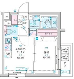京成押上線 京成立石駅 徒歩10分の賃貸マンション 3階1DKの間取り