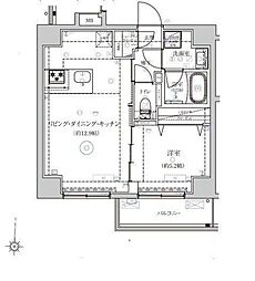 東武亀戸線 小村井駅 徒歩2分の賃貸マンション 3階1LDKの間取り