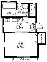 東京メトロ半蔵門線 押上駅 徒歩9分の賃貸アパート 3階1DKの間取り
